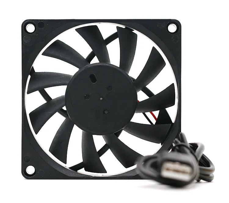 8 سنتيمتر مزدوجة الكرة USB صامت 5 فولت مكبر كهربائي التلفزيون القط Xiaomi صندوق راوتر مروحة التبريد 8015