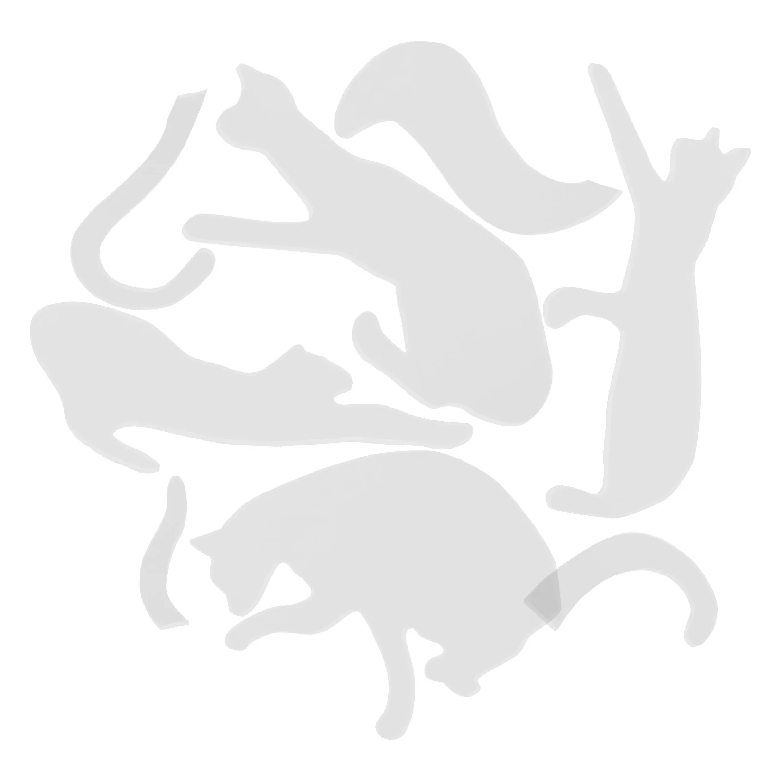 1 مجموعة من قوالب القط حاكم على شكل قوالب اللحف مساطر قطع الاكريليك DIY بها بنفسك خليط الخياطة الحرف زهرة نمط