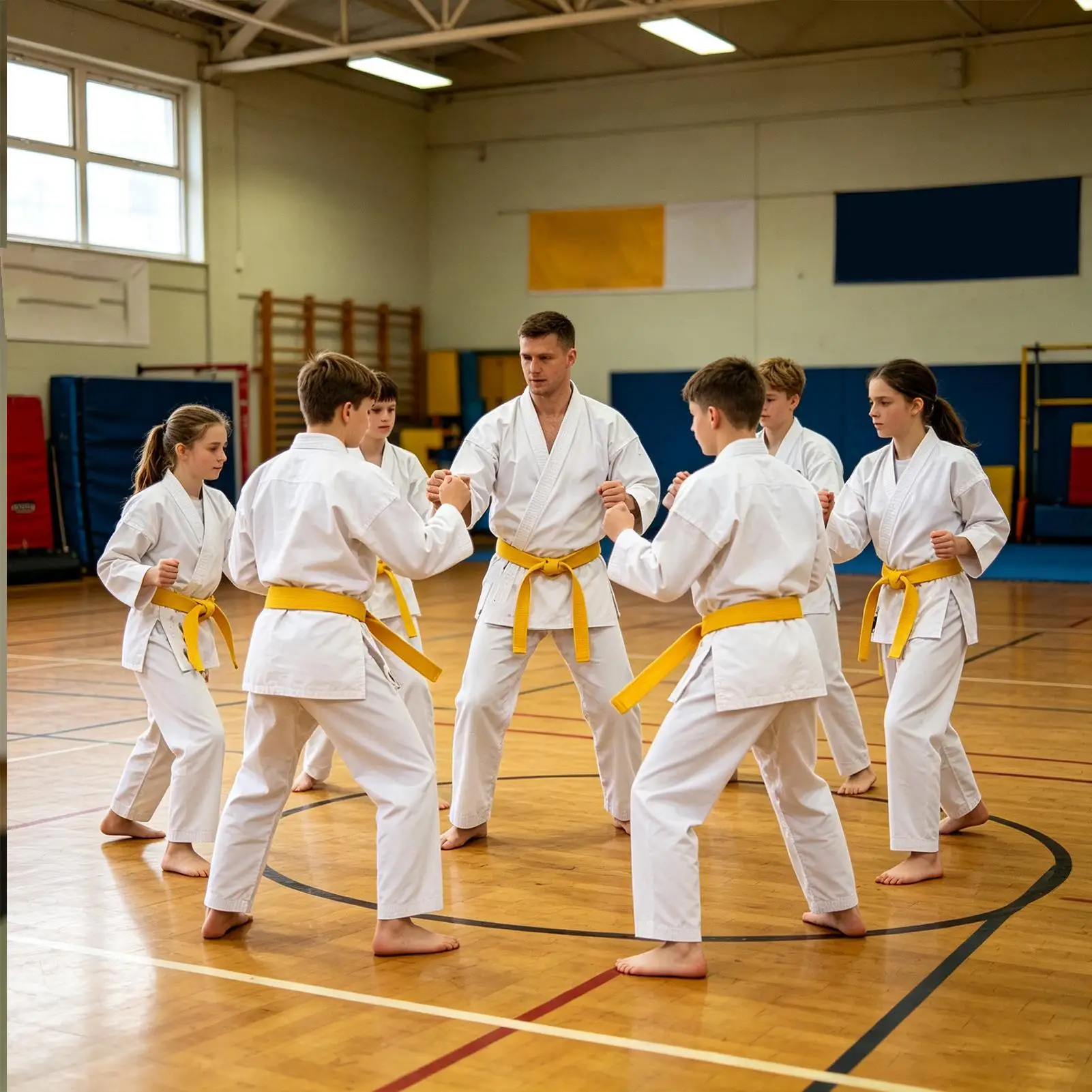 Karate Belts 94in Yellow Teenager Martial Arts Uniform Parts Non-Slip Judo Belt For Training Smooth Movement Practice