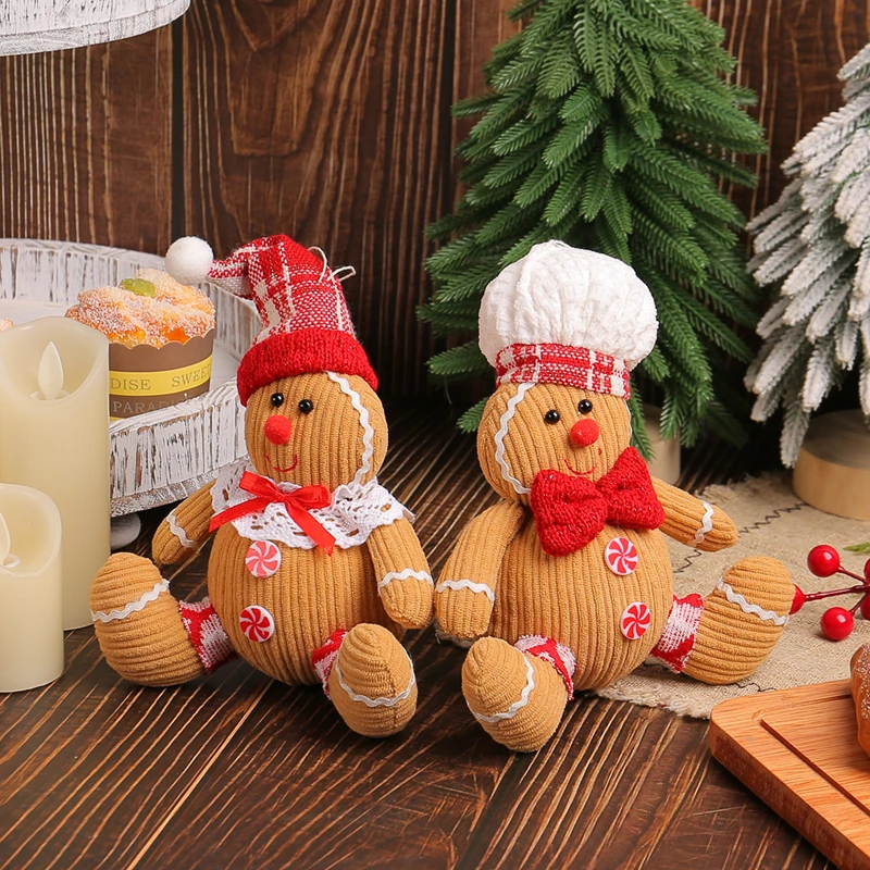 Christmas Gingerbread Man Doll Ornament Xmas Tree Hanging Pendants Kids New Year Gift 2024 Christmas Decoration For Home Navidad