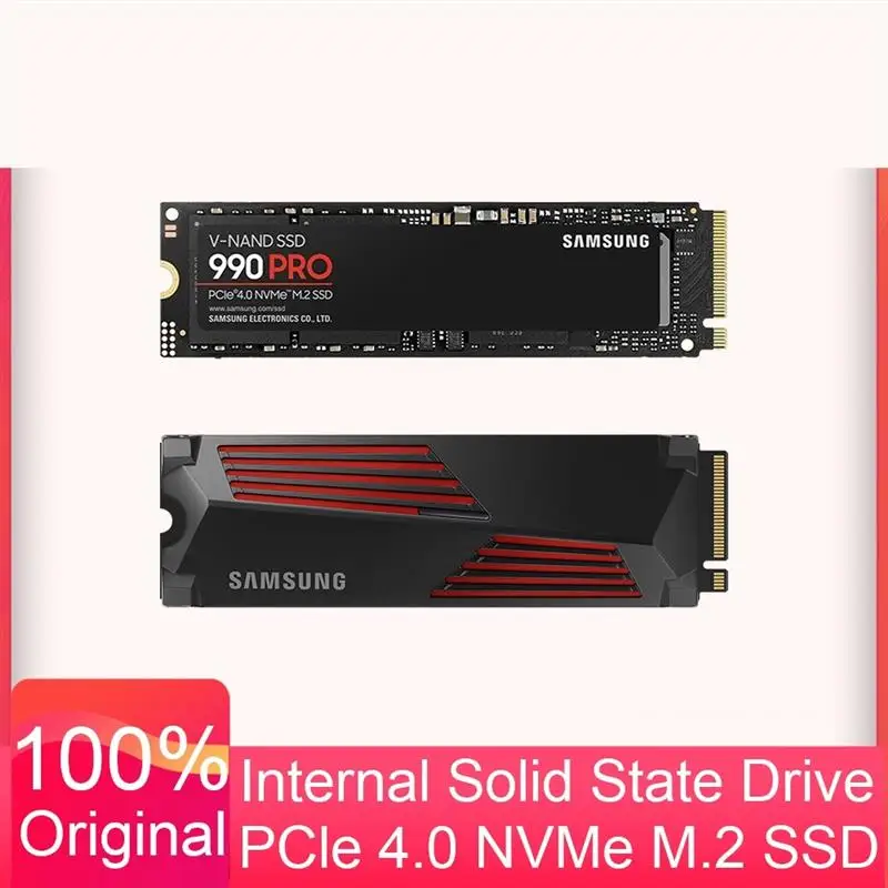 To 990 PRO with Heatsink SSD 1TB 2TB 4TB PCIe Gen 4.0x4 Solid State Drive NVMe 2.0 M.2 2280 Internal SSD for Desktop Laptop