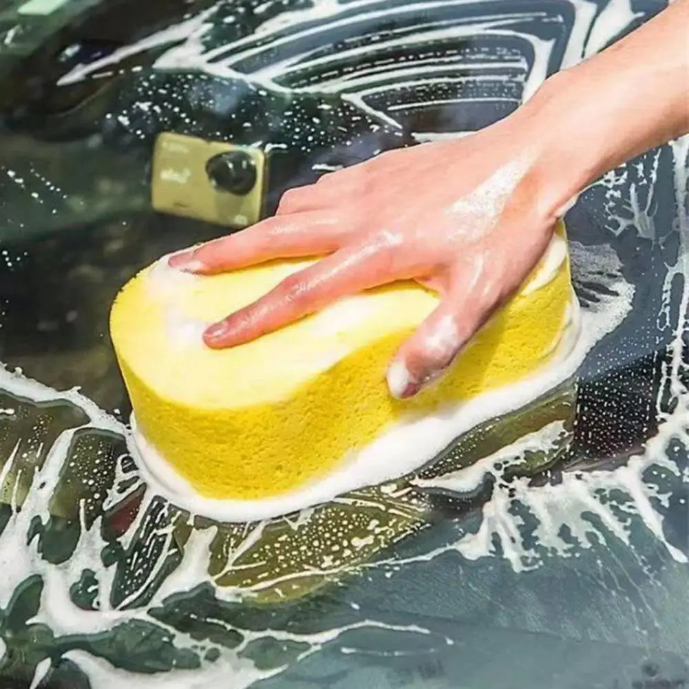 Car Wash Sponge Super Soft Polishing Clean Dust Hand Tool Large Size Sponge Brush Honeycomb Car Yellow Sponge Block