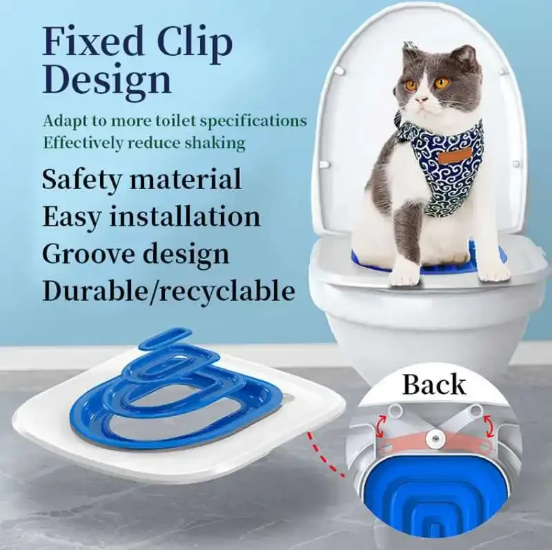 2023 Upgrade Cat Toilet Training Kit Anti-splashing Detachable Training Litter Box Adjusted Universal Pet Accessaries Reusabl