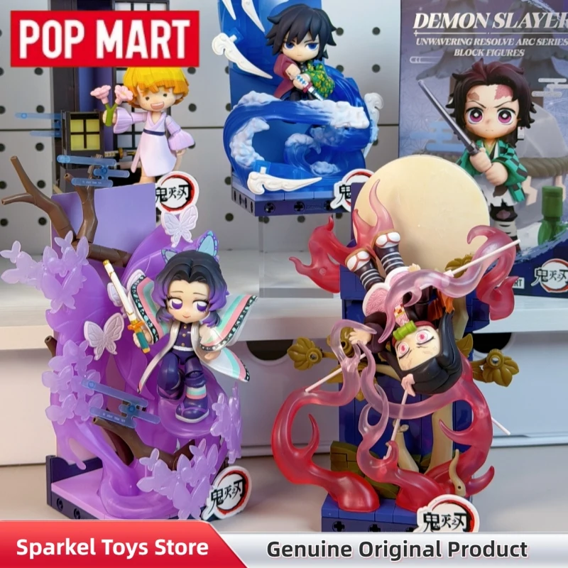 

POPMART Demon Slayer Unwavering Resolve Arc Series Figures Blind Box Collect Ornaments Model Toys Mystery Box Birthday Gift
