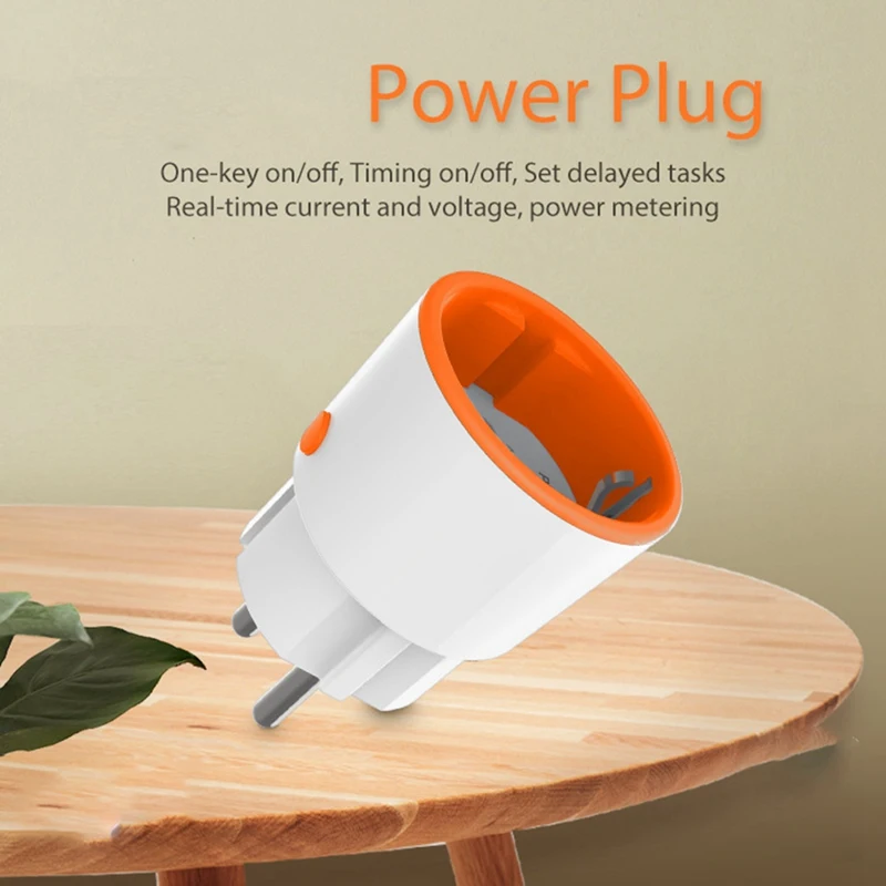 Tuya Smart Zigbee 3.0 Plug Wifi Socket 16A Energy Monitoring Timer Switch Smart Socket Voice Control-EU Plug Easy To Use