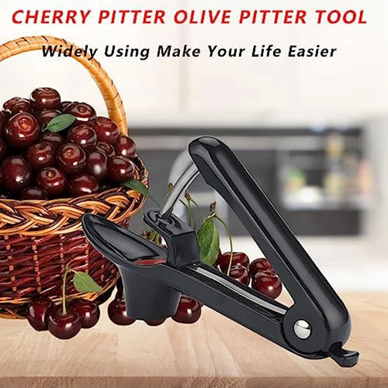 2Pcs Portable Stainless Steel Coring Tool Cherry Coring Device Suitable For Cherry Jam