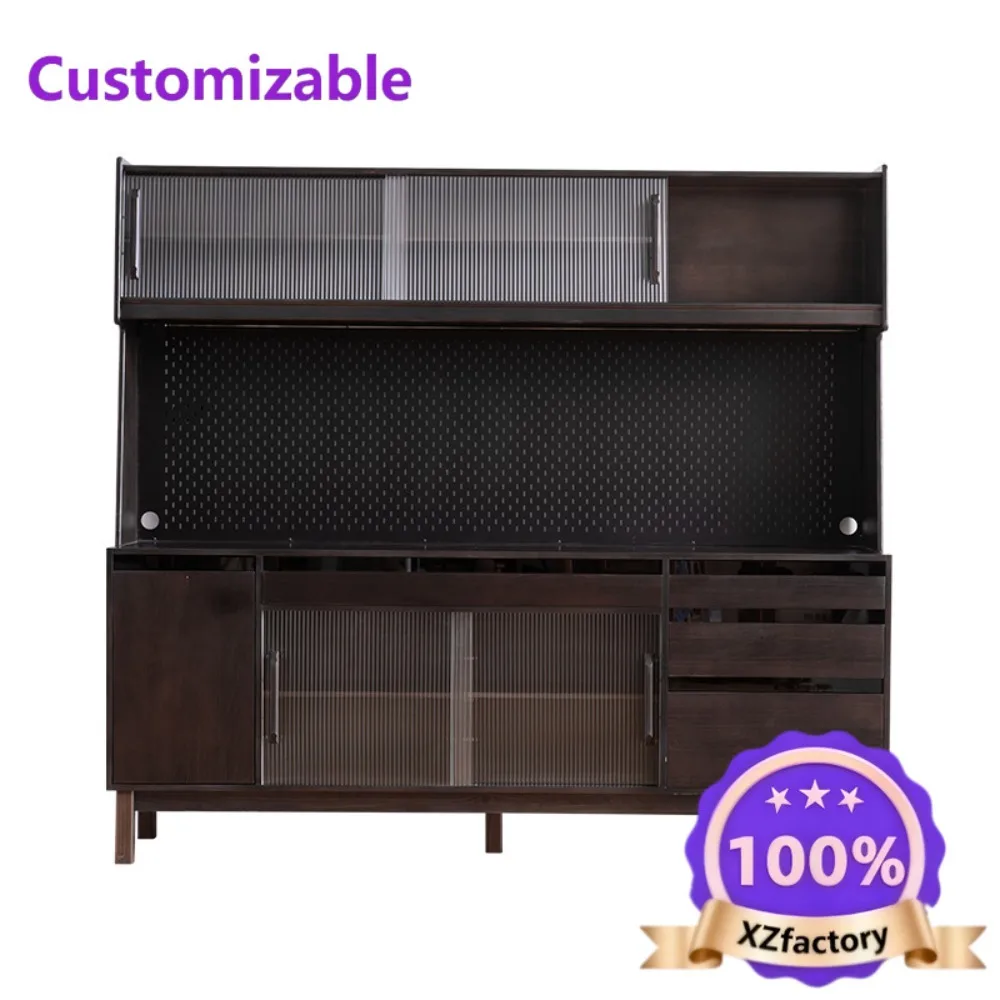 Factory Direct 2026 Top RatedGabinete lateral de comedor de madera maciza nórdico, sala de estar doméstica integrada contra la p