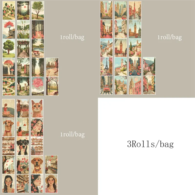 

3 рулона/пакет, простая жизнь, большой размер, лента для акваскейпа, сделай сам, справочник, креативный материал, декоративные наклейки