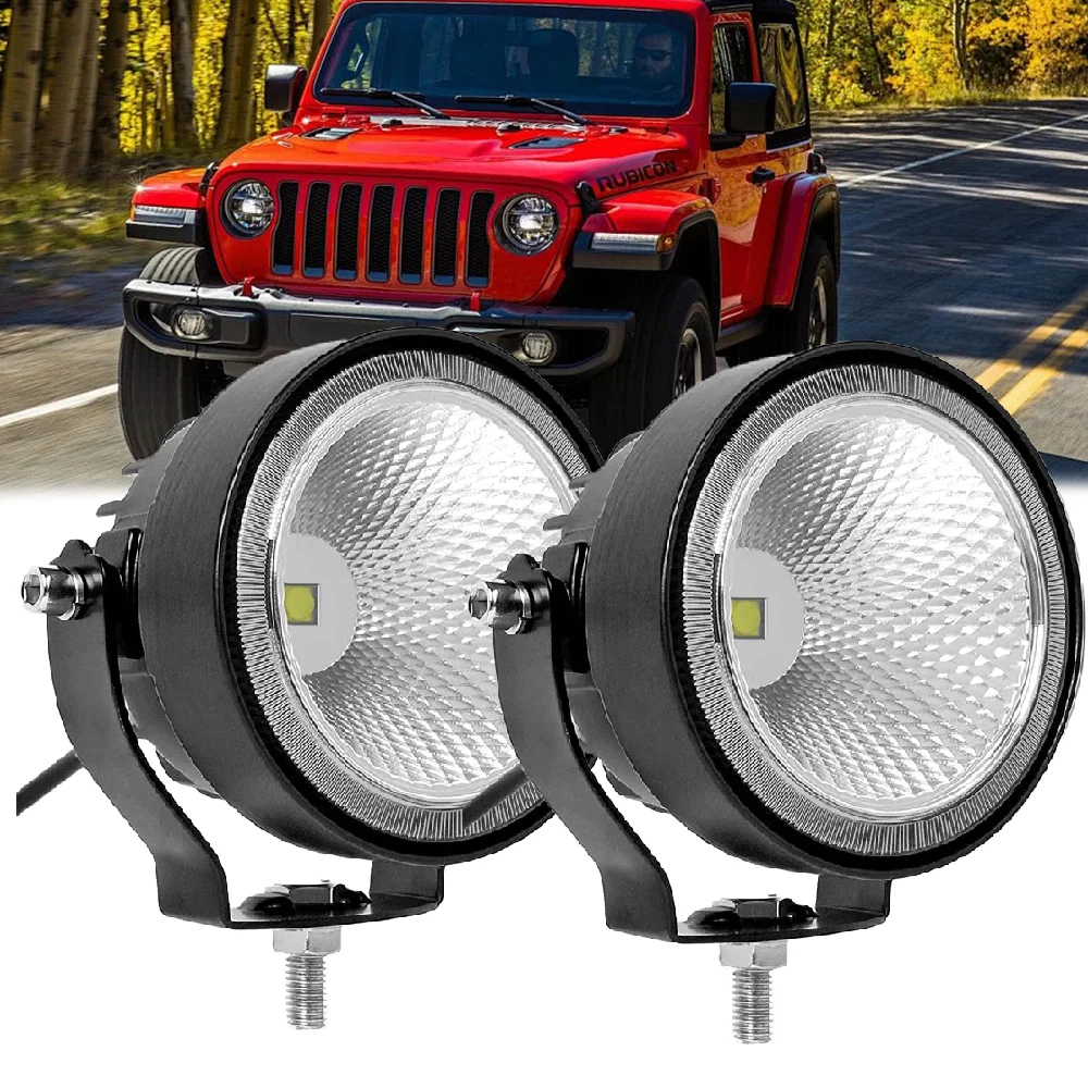 

4inch High Bridges Search Light Led Spot Fog Light 4x4 Truck Tractor SUV 6000K Lens Driving Spotlight Boat ATV UTV Jeep Lamp