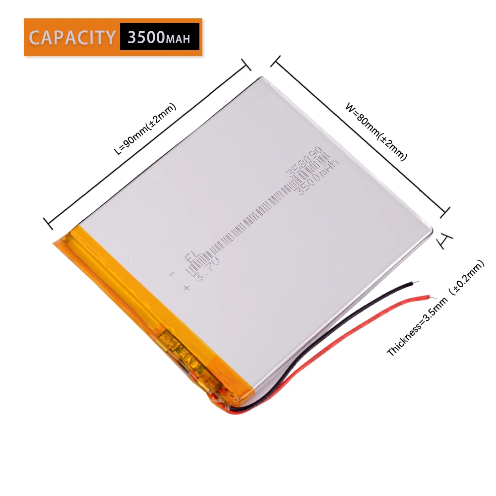 358090 3.7V 4000mAh Rechargeable li Polymer Battery For 7