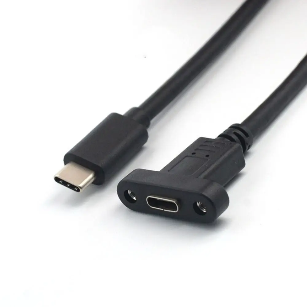 Panelowy złącze USB3.1 z otworem na śrubę, przedłużacz USB-C z blokadą, kabel złącza USB-C męski na żeński, przedłużacz USB-C — zdjęcie produktu 2