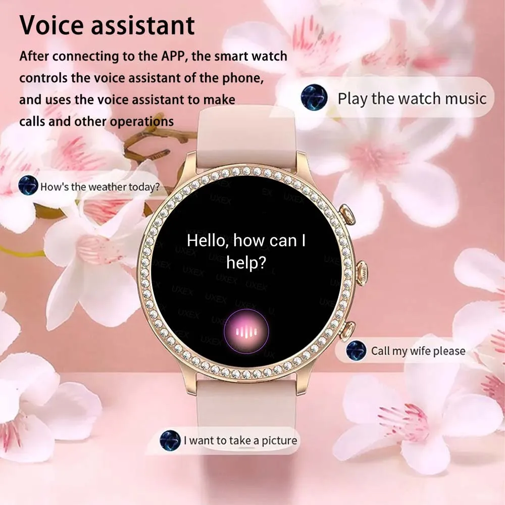 Fashion Smart Watch Women Bluetooth Call DIY Custom Music Control Multifunction Sport Fitness For Android Ios Smartwatch Ladies