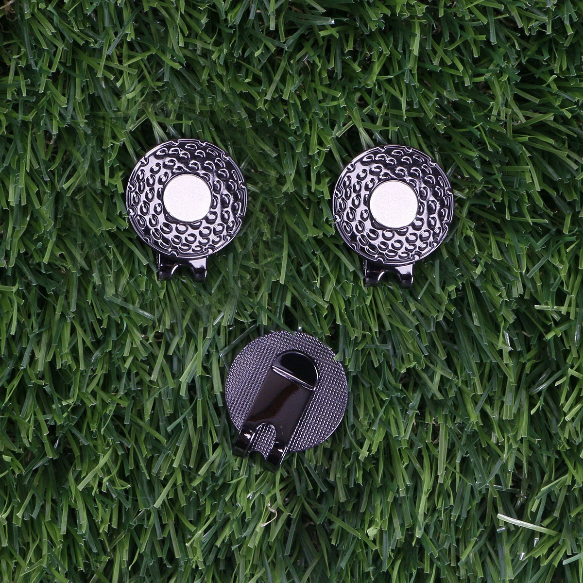 1/5Pcs Black Durable Zinc Alloy Magnetic Golf Hat Clip with Balls Marker Holder Golf Putting Green Accessories 25mm