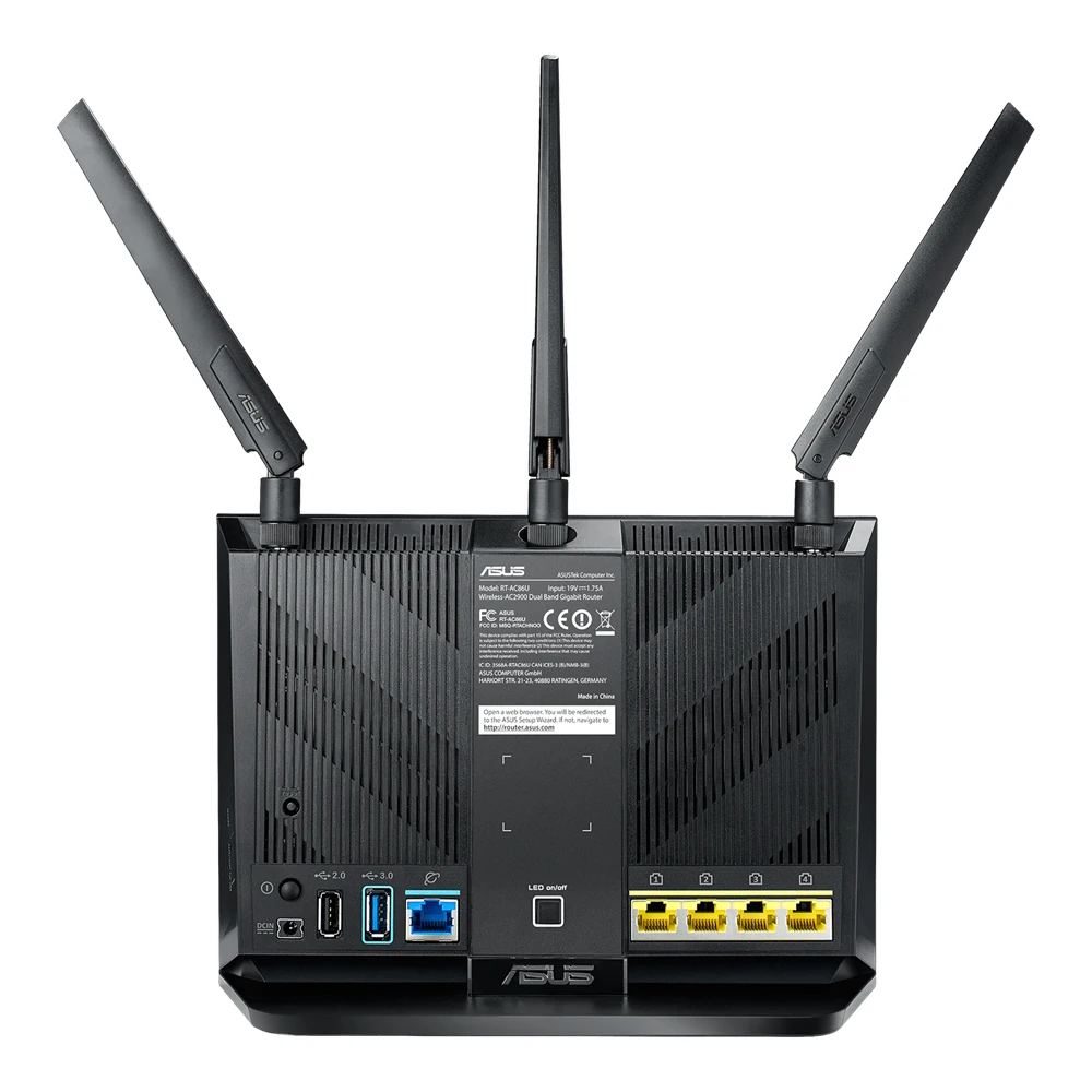 Wi-Fi Router 2.4GHz/5GHz 1600Mbps 4-Port Gigabit RT-AC86U AC2900 For Asus