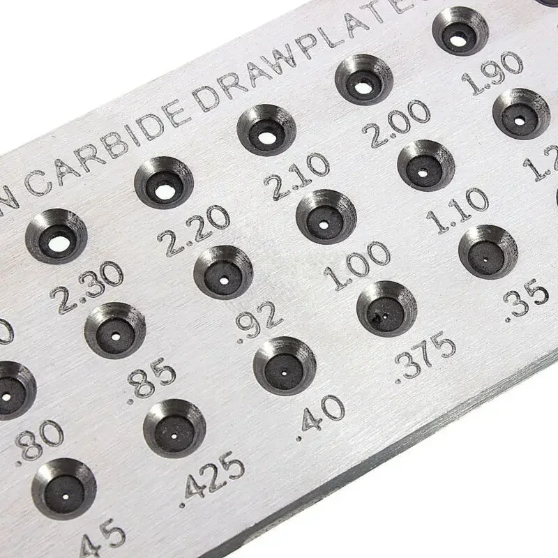 39-hole new listing square drawing board tungsten carbide wire drawing board for jewelry making 0.26-2.80mm round holes