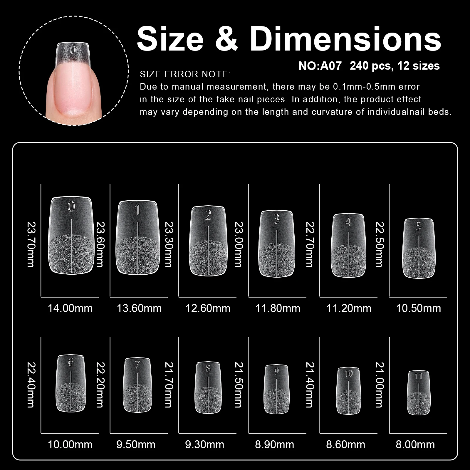 240 Stück kurze, mandelförmige Soft-Gel-X-Nagelspitzen, Full Cover Coffin Stiletto, mattierte, künstliche Nägel zum Aufkleben, DIY Salon Maniküre – Detail 18