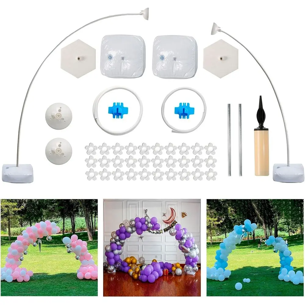 

Adjustable Balloon Arch Kit for 8.2ft & 5ft Arches, Ideal for Water Base or Bending Shapes, Perfect for Weddings, Graduations, B