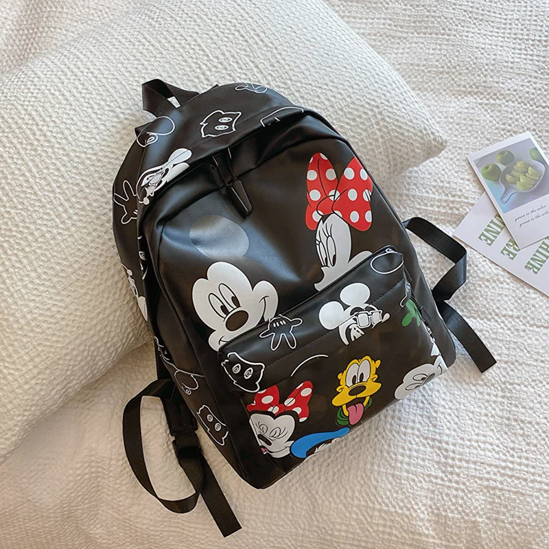 Mochila escolar de dibujos animados de Disney, mochila informal de gran capacidad con estampado de dibujos animados de Mickey, bolsa personalizada para estudiantes