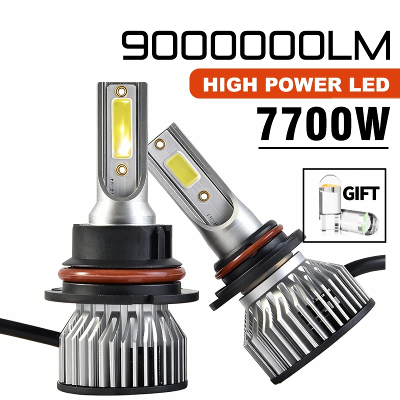 H4 H7 Led Car Headlight Bulb H11 H3 HB3 HB4 HIR2 9005 9006 9012 Turbo Fan Auto Fog Light Chip Led Running Lamp 6000K lampada 12V