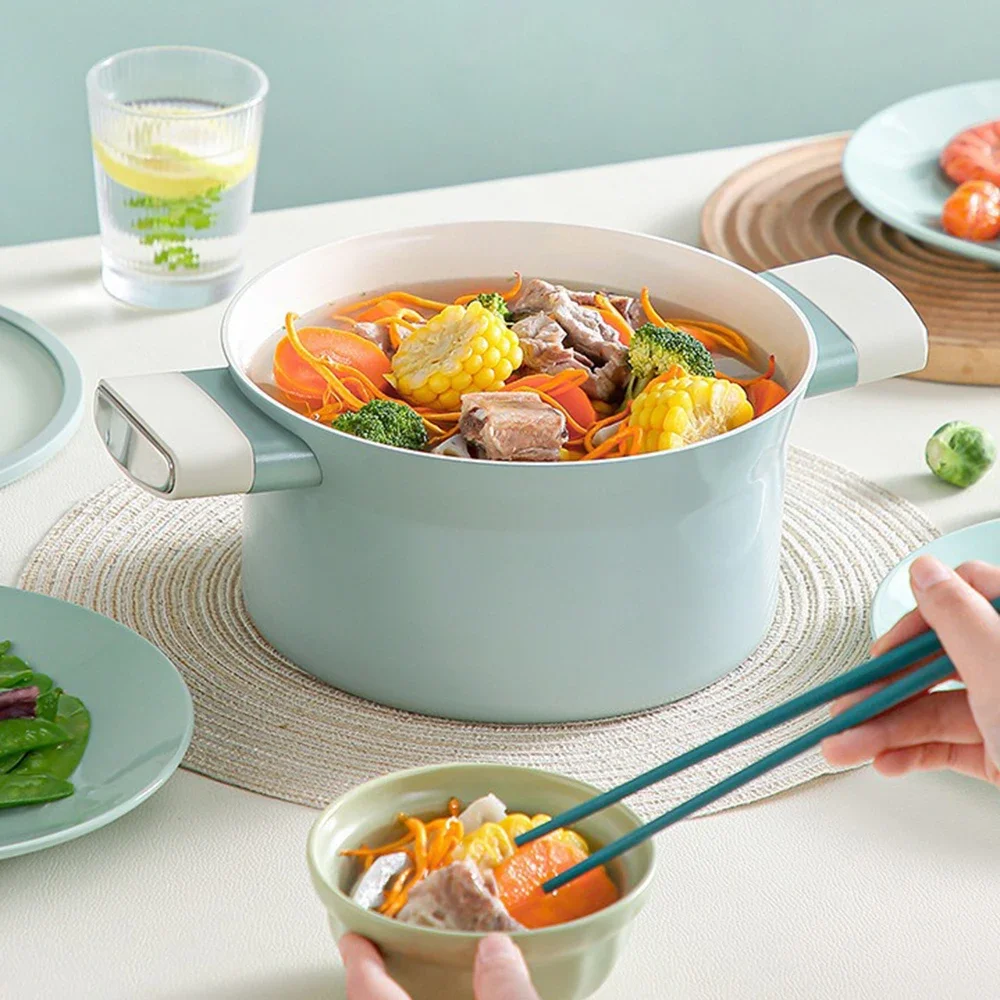 New ceramic soup pot, Home baby complementary food pot, Multi-functional heating milk pot, Ceramic non-stick pot for Kitchen