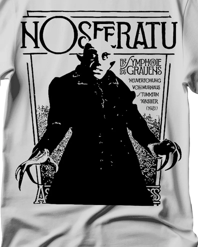 Nosferatu The Nonsilent FIlm 1922 Horror T-Shirt, Nosferatu T-shirt