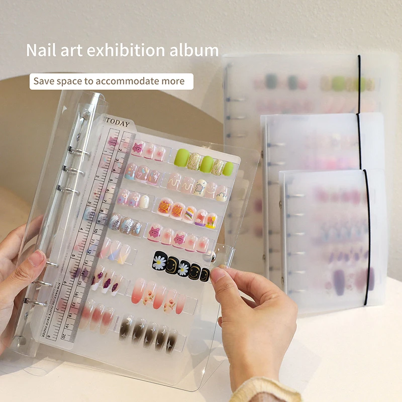 Nieuwe Nail Art Stuk Opbergboek Grote Capaciteit Tentoonstelling Fotoalbum Kaart Clip Display Bord Diy Eenvoudig Album Opbergboek