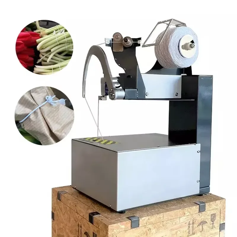 Rose Flower Bundling Machine with Elastic Rope Vegetables Flowers Strapping Machine Flower Bouquet Tying Machine