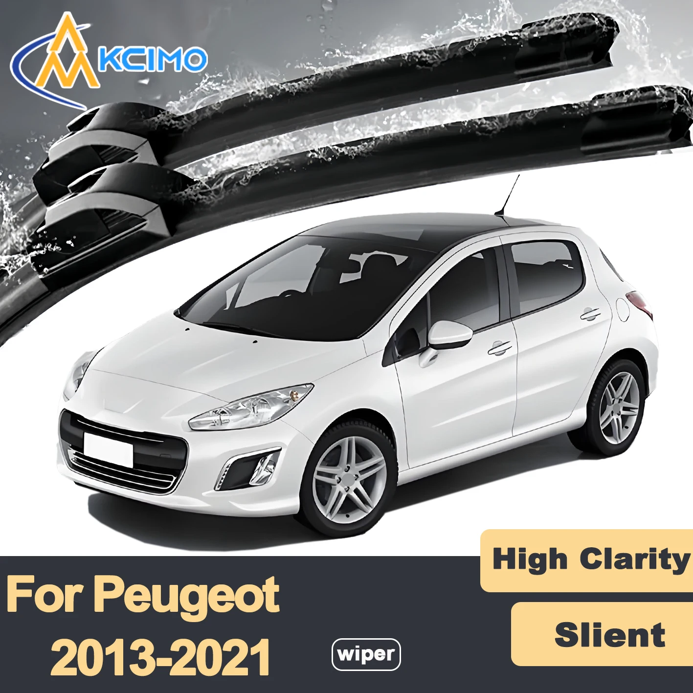 

Premium Rubber Durable Silent Windshield Wiper Blades 2pcs for Peugeot 308 T9 2013-2021 Front Wiper Blades Set