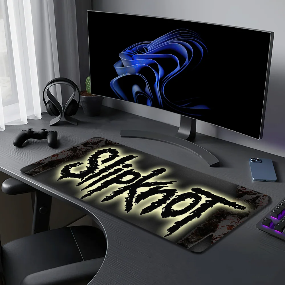 S-Slipknot Band Mouse Pad Large Desk Mat Keyboard Ergonomic Office Rubber PC Non-slip Anti-fray Home Custom Best Price