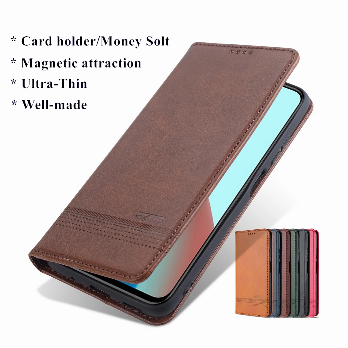 Deluxe magnetic adsorption leather case for Xiaomi Redmi Note 10s 10 9 11 Pro+ Max 9T 4G 10T 11T 5G flip cover protective case