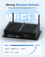 HYSTOU Fanless 6xCOM Industrial Mini PC Box Computer Compact Windows 11 Intel Core Quad CPU free shipping i5 8250U i7 8550U