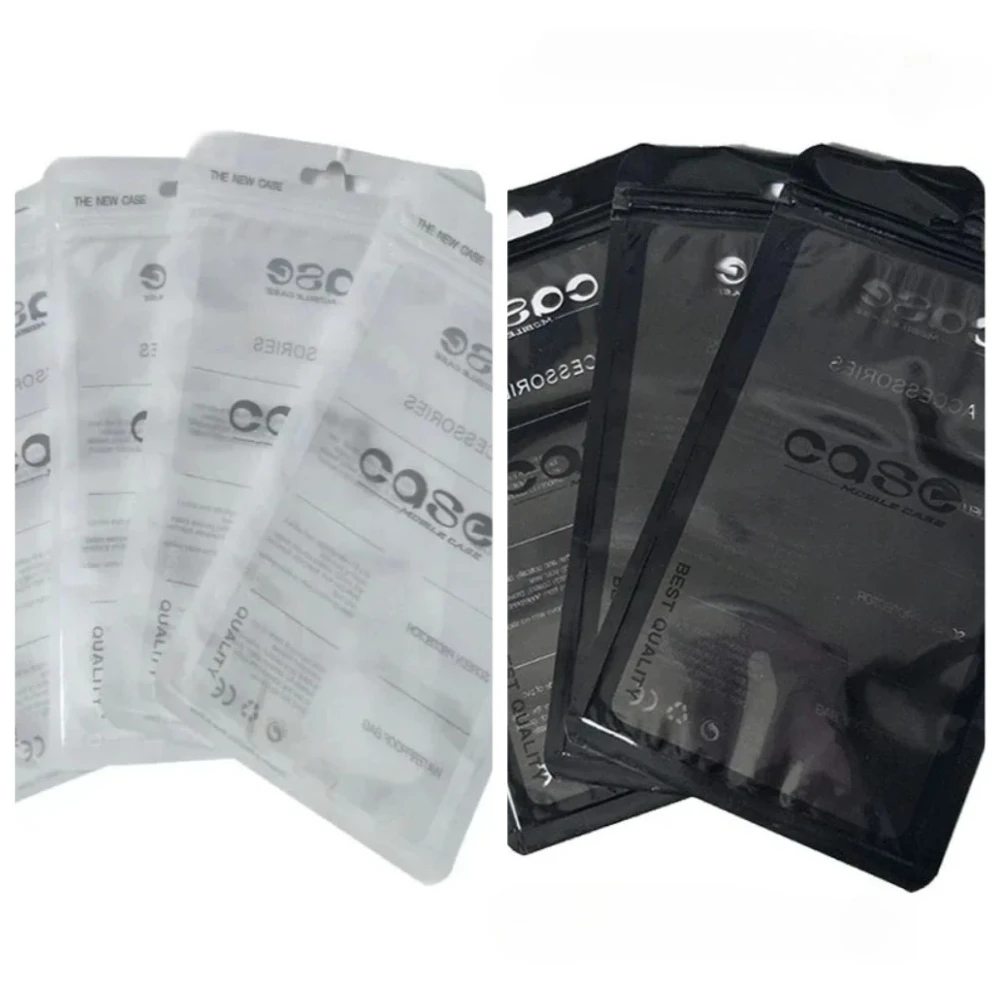 

500Pcs Sealable Plastic Cell Phone Case PP Pouch Package Bags Packaging Sealing Pouches for iPhone Samsung Huawei