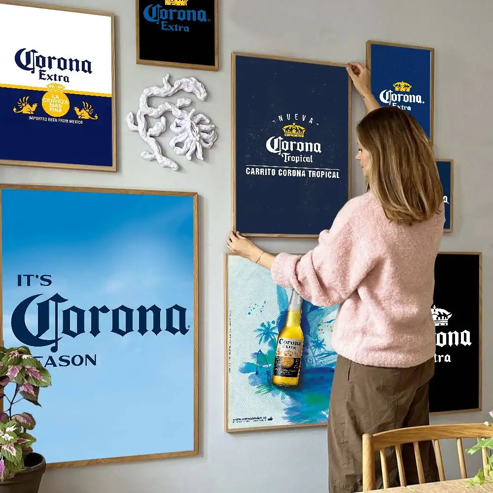 C-CoronaS E-ExtraS Beer Classic Vintage Posters Whitepaper Prints Posters Artwork Kawaii Room Decor
