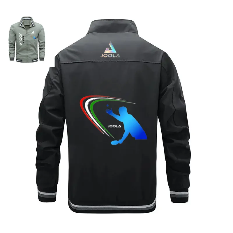 

JOOLA Table Tennis Jacket for Men, Warm Up Full Zip Sports Coat, Breathable Training Track Jacket