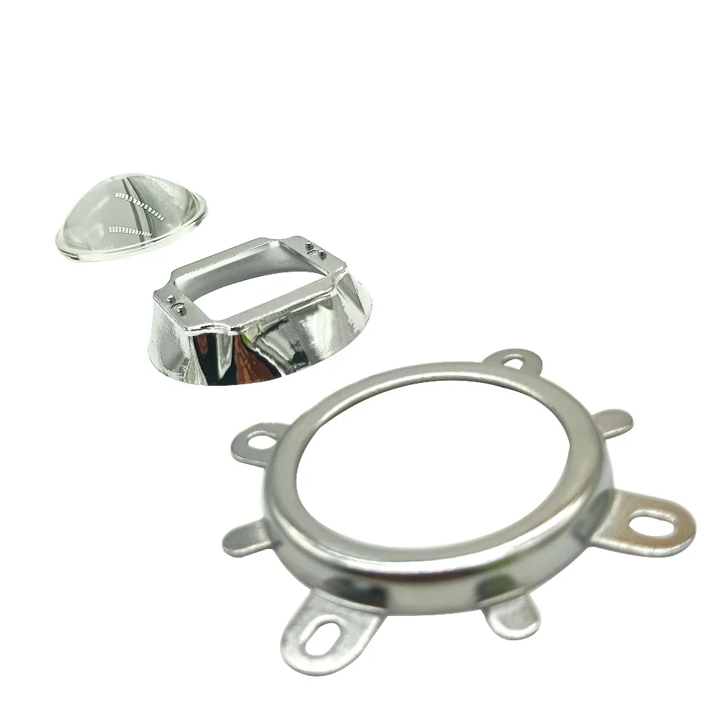 LED Heatsink Cooling Radiator + 60 90 120 Degrees Lenes + Reflector Bracket + Fans For High Power 20W 30W 50W 100W LED