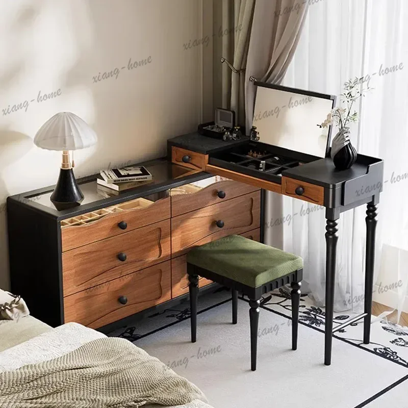 FG Luxury Storage Vanity Table Closets Bedroom Modern Wood Vintage Dressing Table Service Cosmetics Vestidores Trendy Furniture