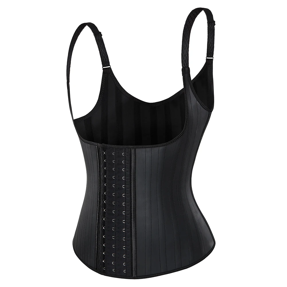 Latex Waist Trainer Vest Corset Body Shaper 25 Steel Bones Shapewear Colombian Girdles Belly Slimming Sheath