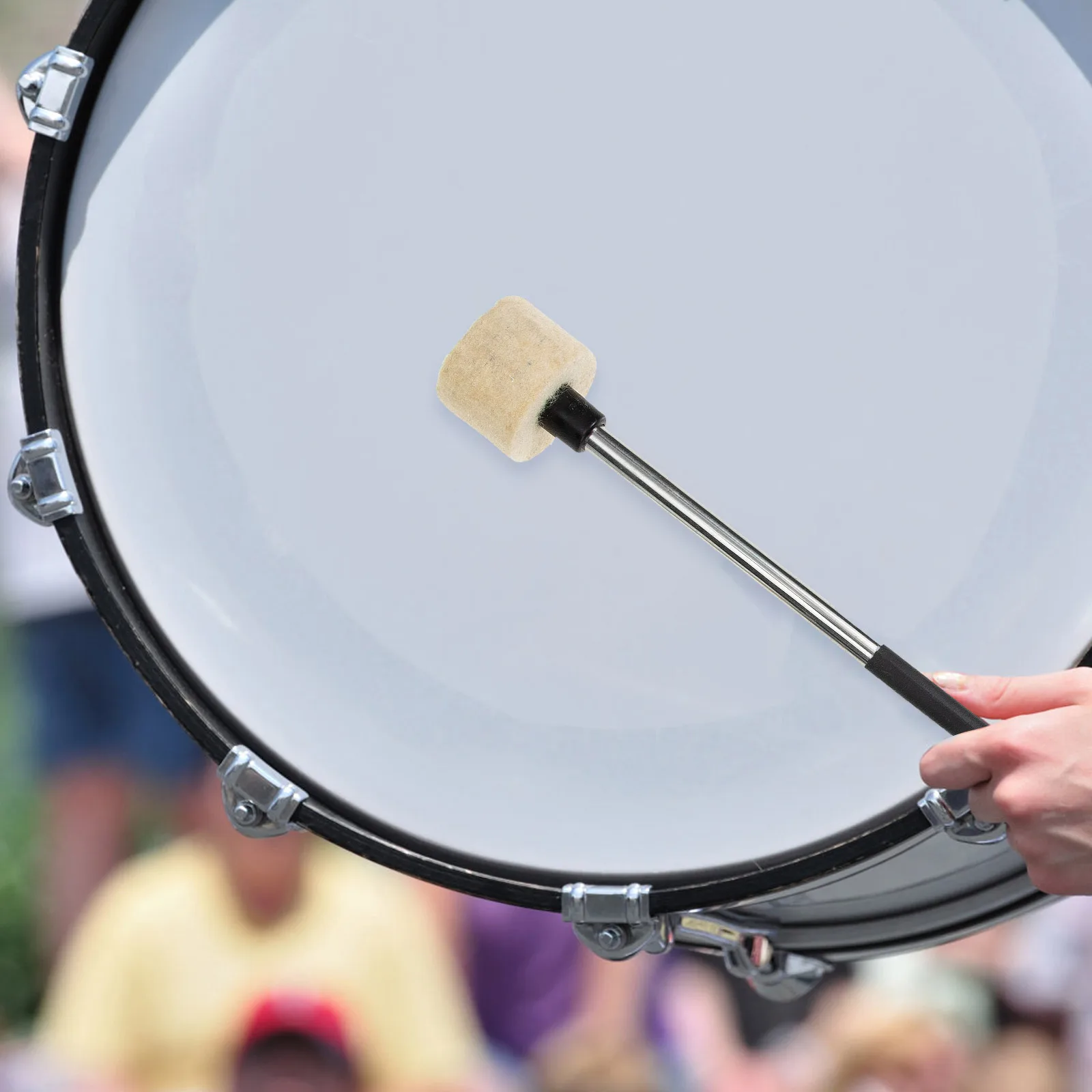 

Stainless Steel Snare Hammer Band Drum Percussion Stick Mallet Professional Mallets