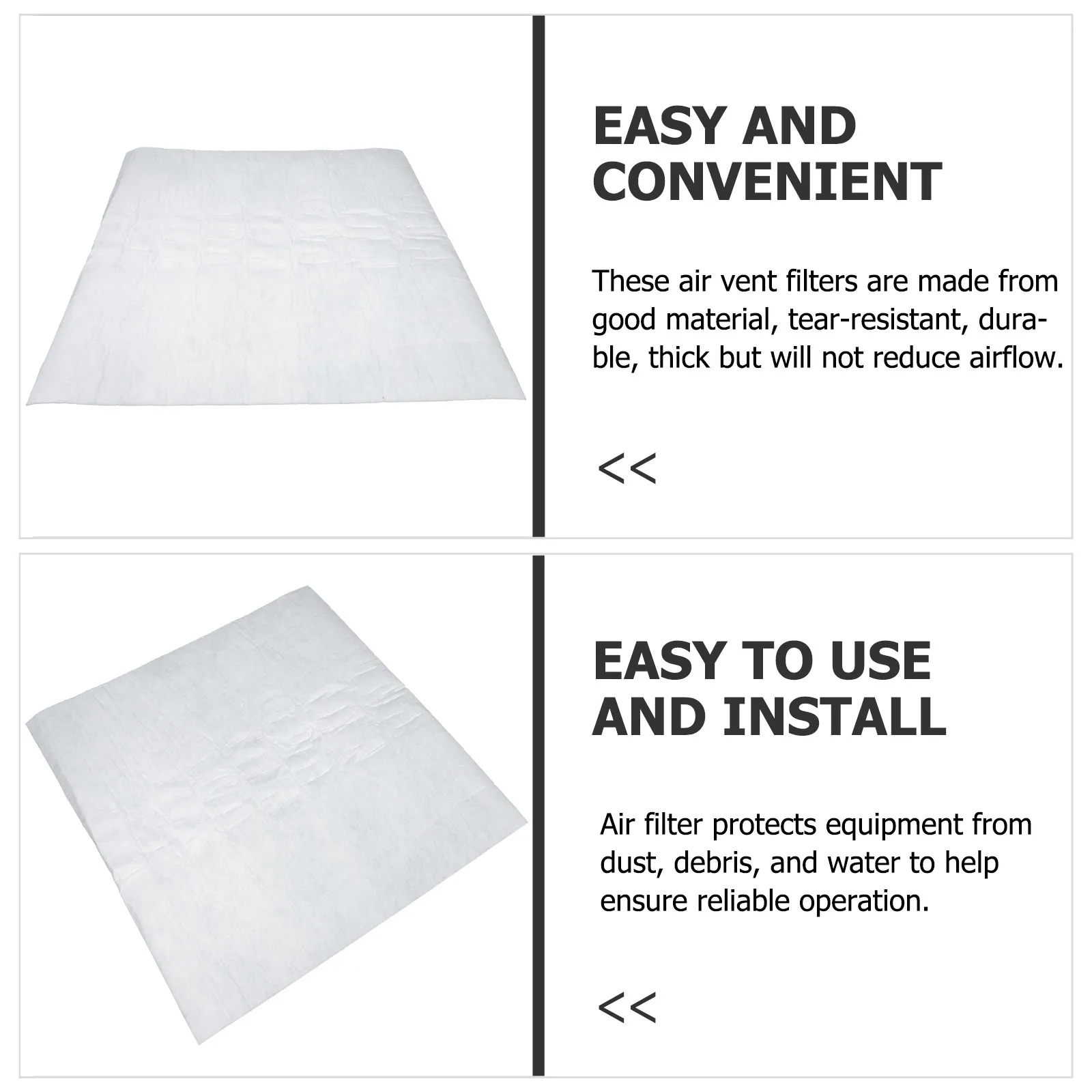 1Sheet Initial Effect Filter Cotton Thick Air Conditioning Dust Screen Vent Filter Air Outlet Equipment Protection Simple