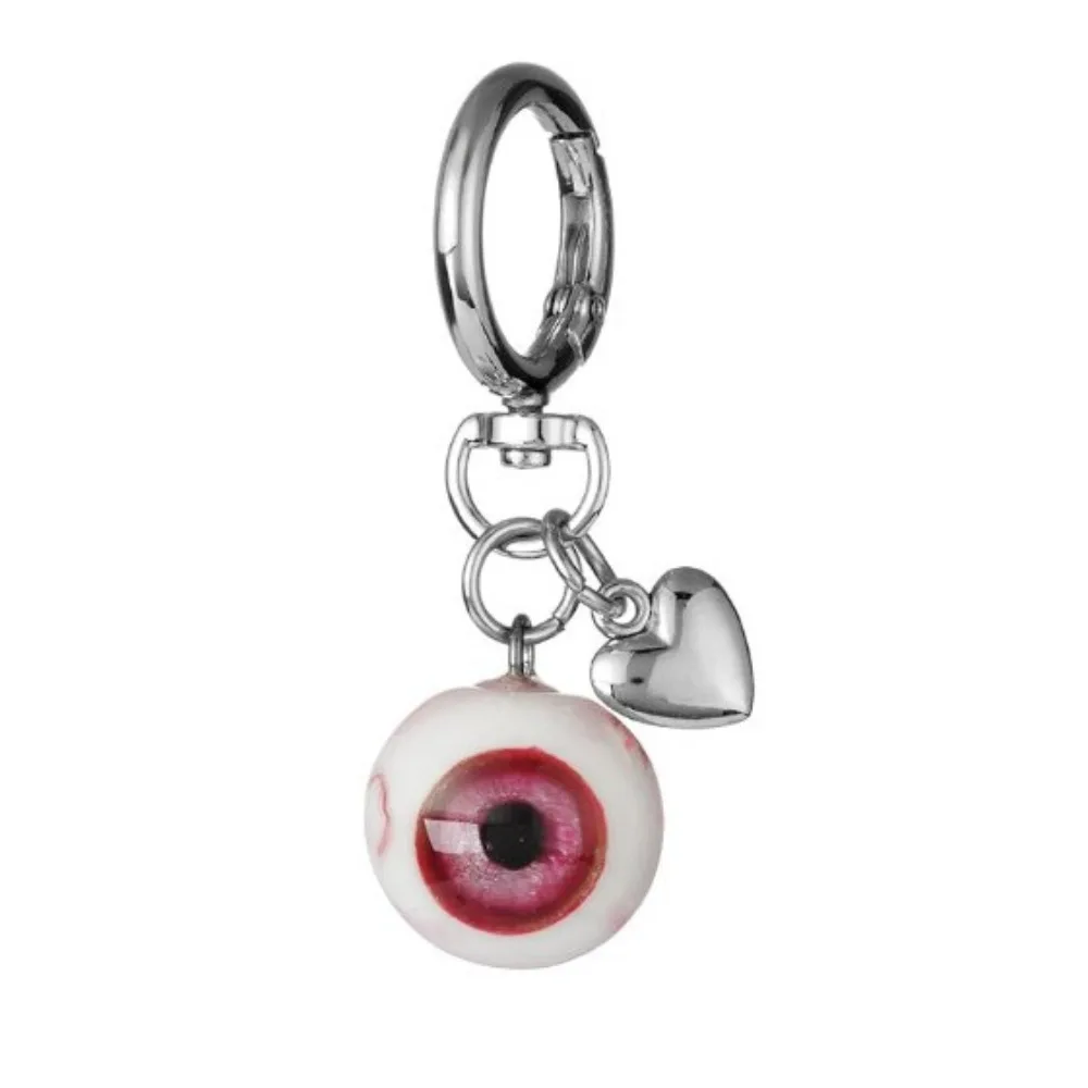 Resin Material Gothic Eye Keychain Goth Style Handmade Halloween Eyes Keychain Eyeball Charms Funny Design Eye Keychain