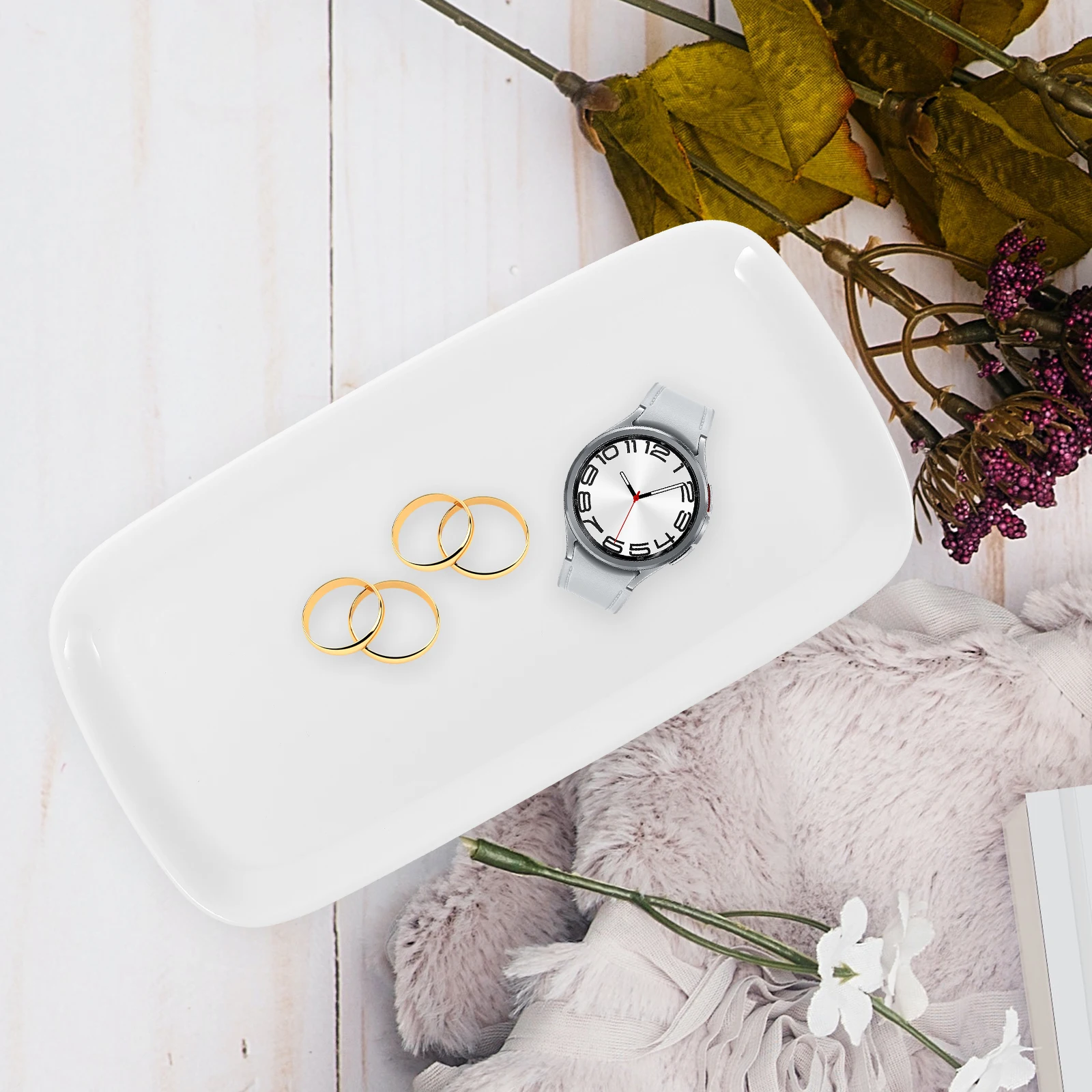 

Nordic Style Ceramic Tray Jewelry Dish Ring Holder Trinket Plate Desktop Storage Holder For Cosmetics Perfume Lipstick