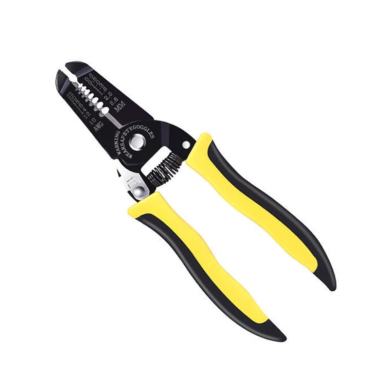 180mm Stripping Crimping Pliers Wire Stripper Multi Functional Ring Crimpper Electrician Peeling Network Cable Stripper Tools