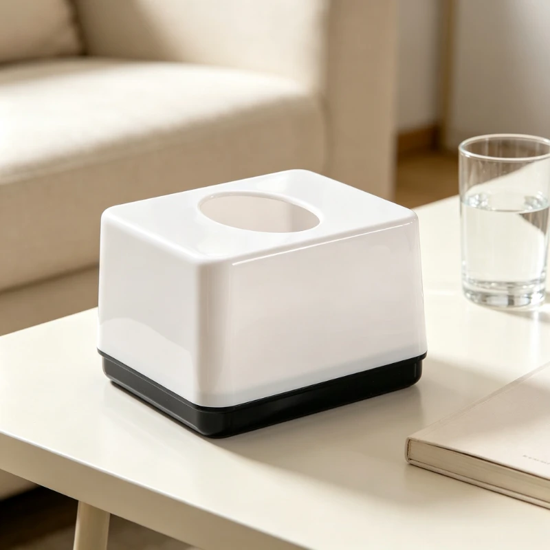 Rectangle Plastic Tissue Box Thickened Napkin Storage Case Household Desktop Paper Towel Holder