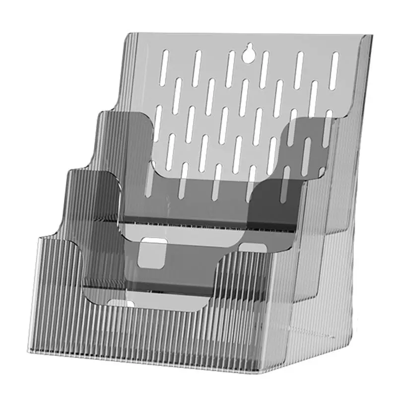 

ABSE-A4 File Display Clear Storage Box Office A4 Single Layer Desktop File Sorter Pocket Booklet And Brochure Holder