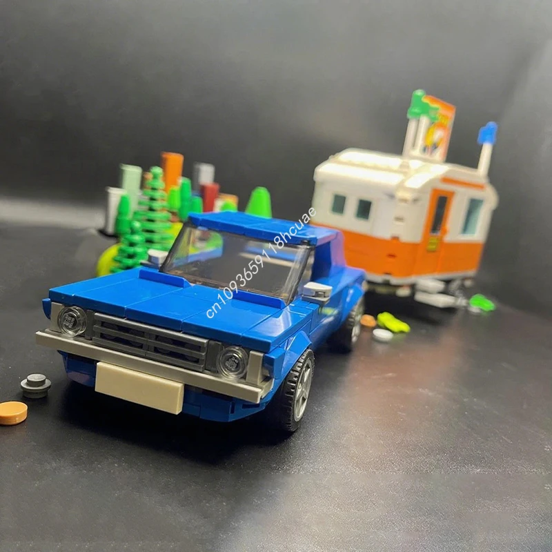

459 шт. MOC игрушка Corolla E20 прицеп городской чемпионы суперкар модель строительные блоки дети собрать ремесленные игрушки рождественские подарки