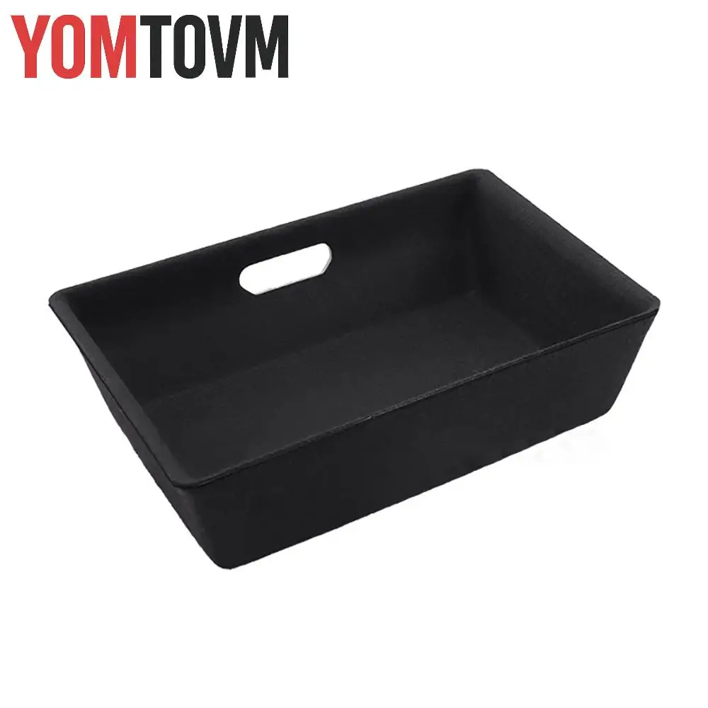 

Flocking Underseat Organizer Tray Second Row Under Seat Hidden Storage Container Trash Can Suitable for Tesla Y 2020-2023