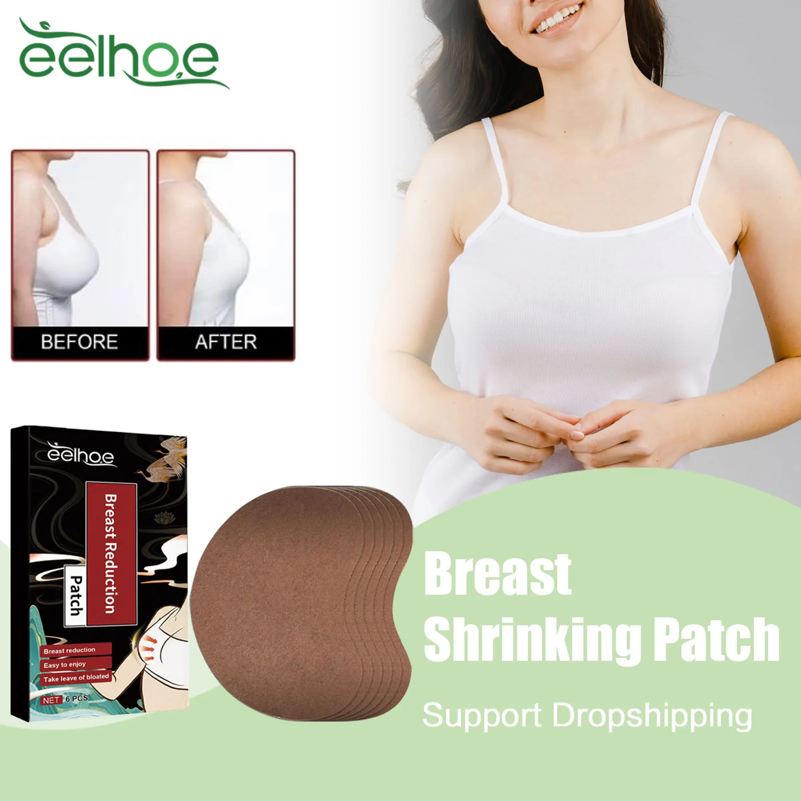 Breast Shrinking Patch Lifting Firming Chest Cellulite Removal Improve Sagging Enhance Boobs Elasticity Bust Reduction Stickers