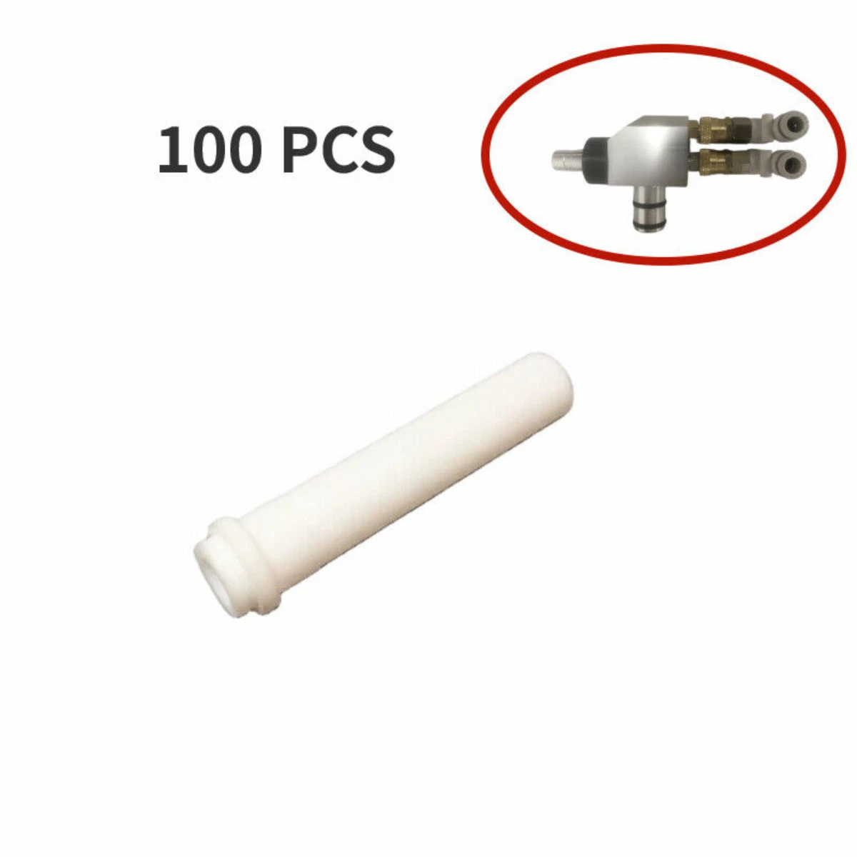 

100PCS 1095899 Throat Tivar Venturi Suction Tube for Nordson powder coating pump