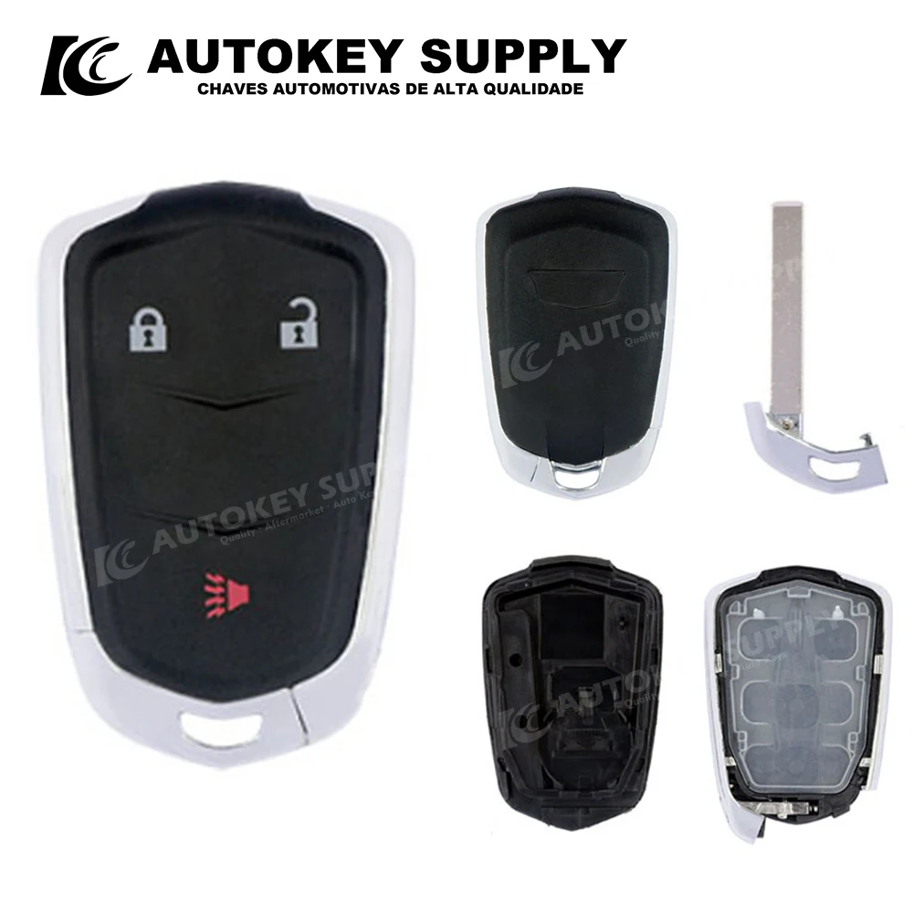 

Чехол для смарт-карты ForCadillac с 3 кнопками (с логотипом) Autokeysupply AKCAS224