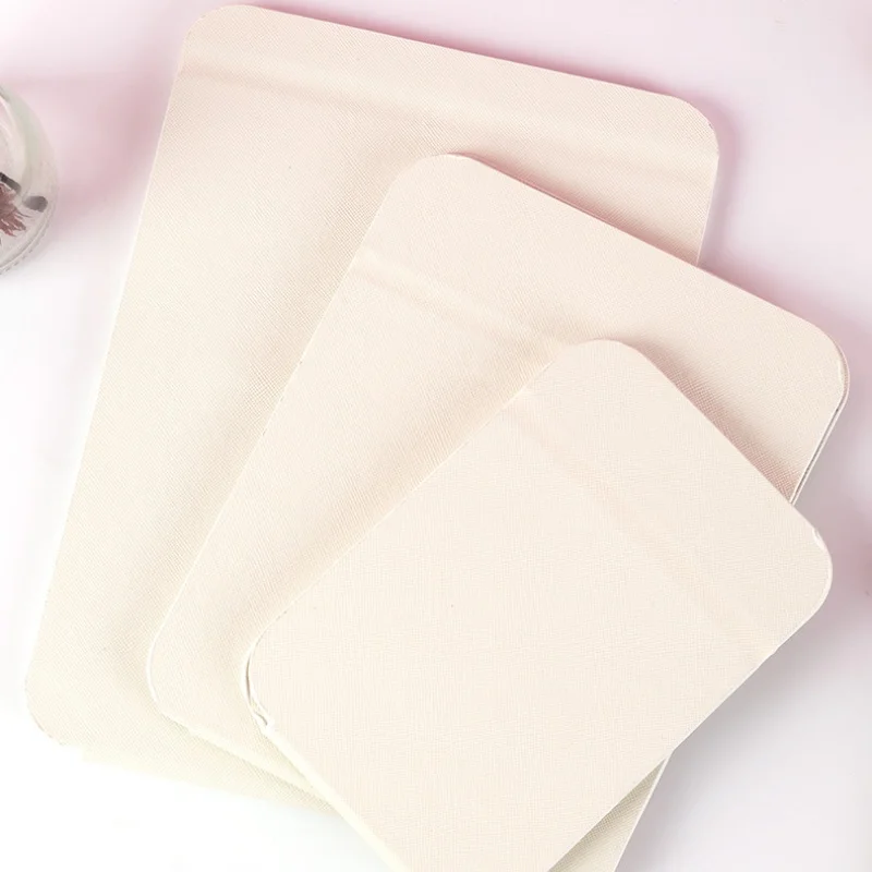 Espejo de maquillaje portátil plegable de alta belleza para escritorio de cuero YS00103-PU